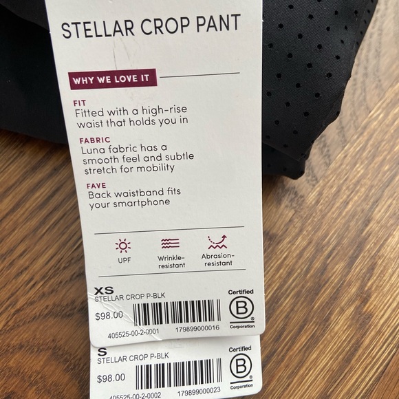 NWT ATHLETA STELLAR CROP PANT BLACK - Picture 5 of 5